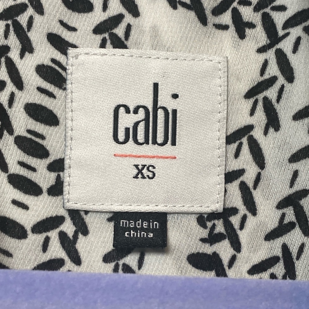Cabi Split Back Button Down Printed Blouse - image 6